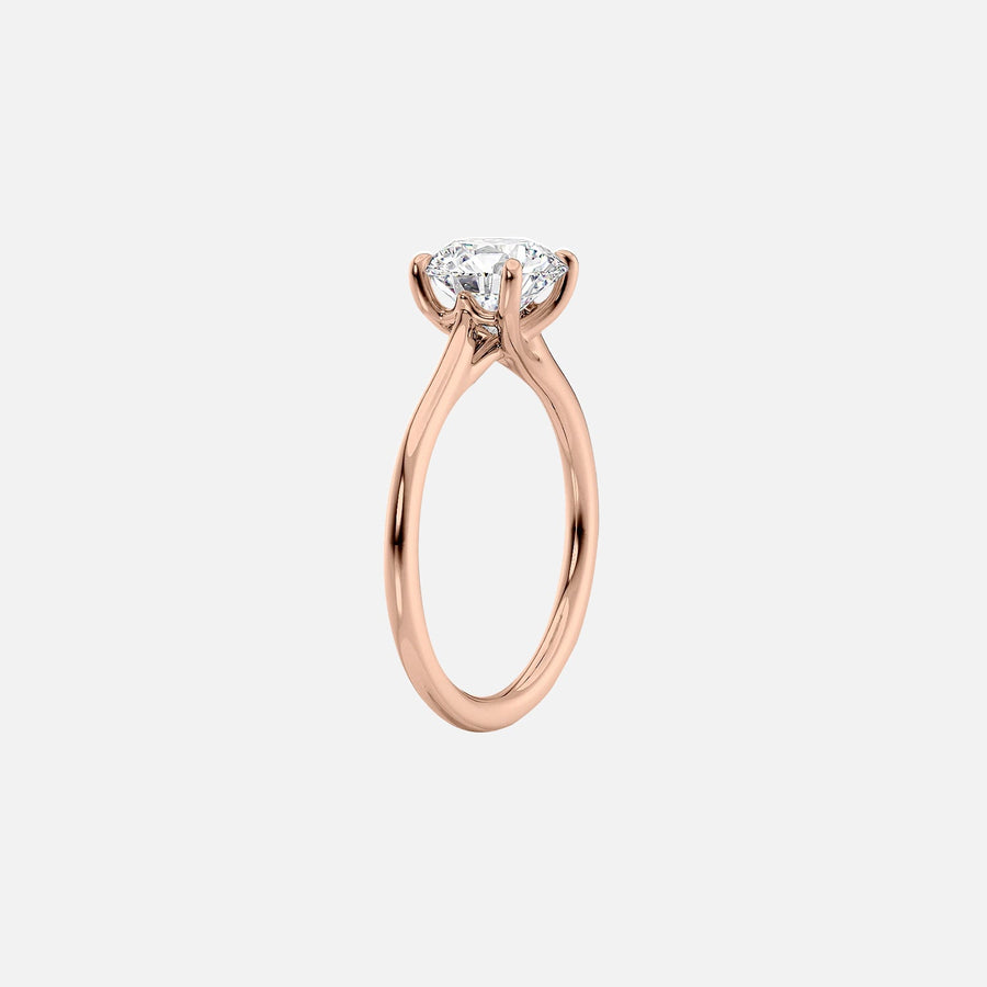  The Solitaire Lexie Princess Lab Diamond Ring 14k Rose Gold 002