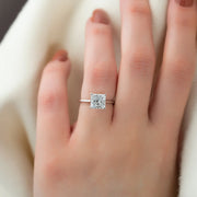  The Solitaire Lexie Princess Lab Diamond Ring 14k White Gold 004