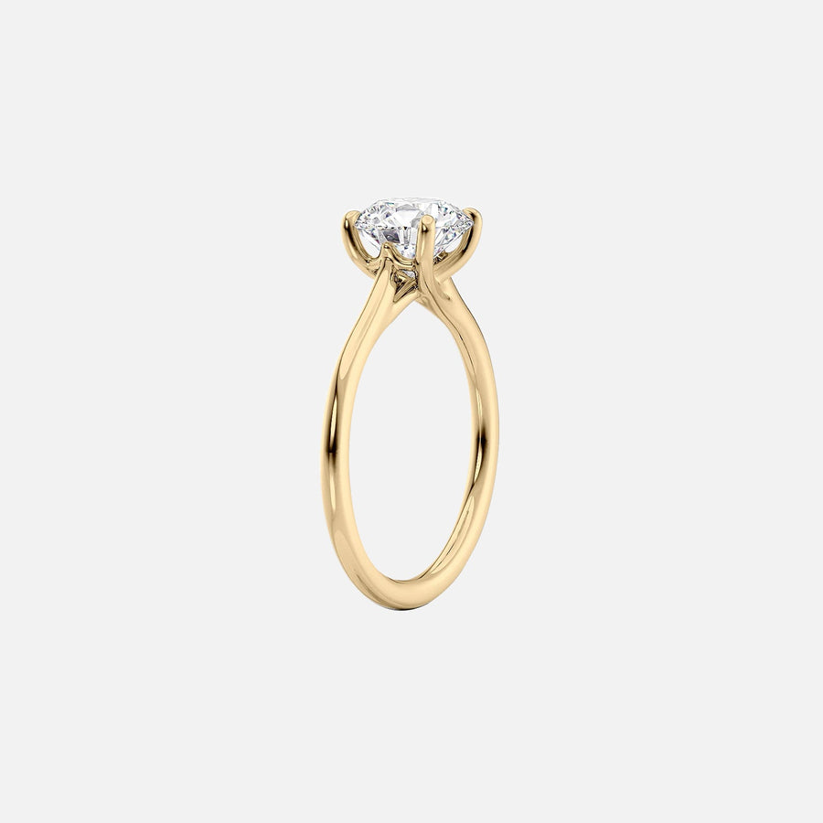  The Solitaire Lexie Princess Lab Diamond Ring 14k Yellow Gold 002