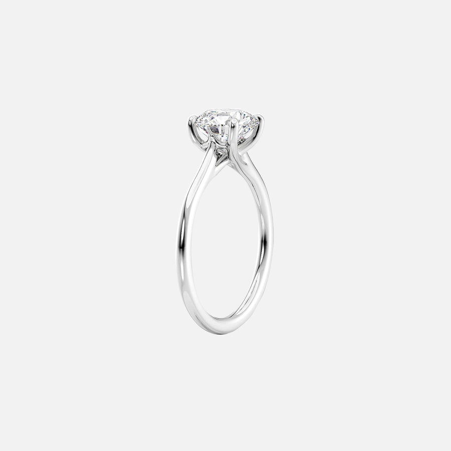  The Solitaire Lexie Princess Lab Diamond Ring 18k White Gold 002