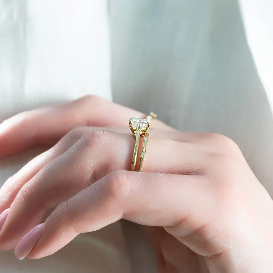  The Solitaire Lexie Princess Lab Diamond Ring 18k Yellow Gold 004 Final