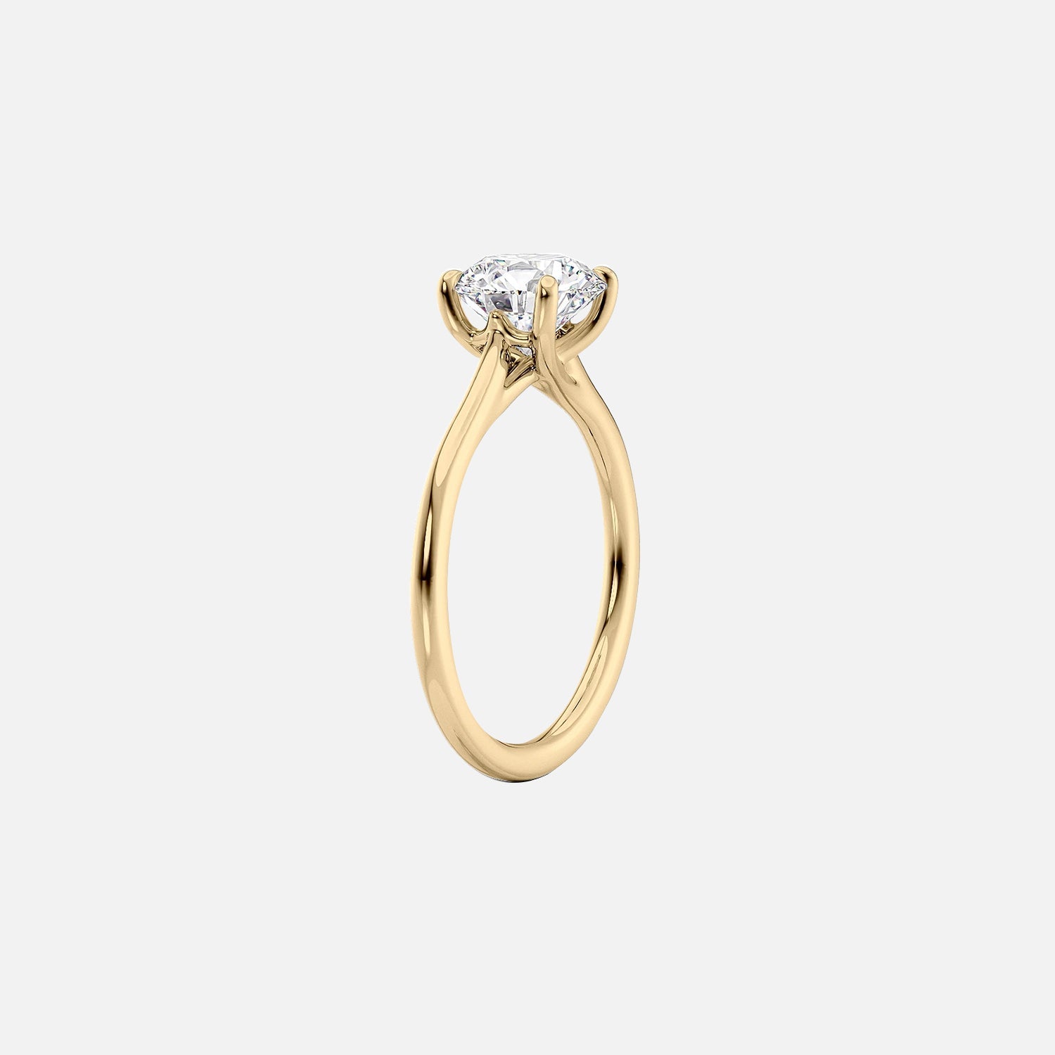  The Solitaire Lexie Princess Moissanite Ring 14k Yellow Gold 002