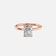  The Solitaire Lexie Radiant Lab Diamond Ring 18k Rose Gold 001