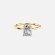  The Solitaire Lexie Radiant Lab Diamond Ring 18k Yellow Gold 001
