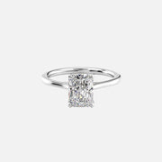  The Solitaire Lexie Radiant Moissanite Ring 14k White Gold 001