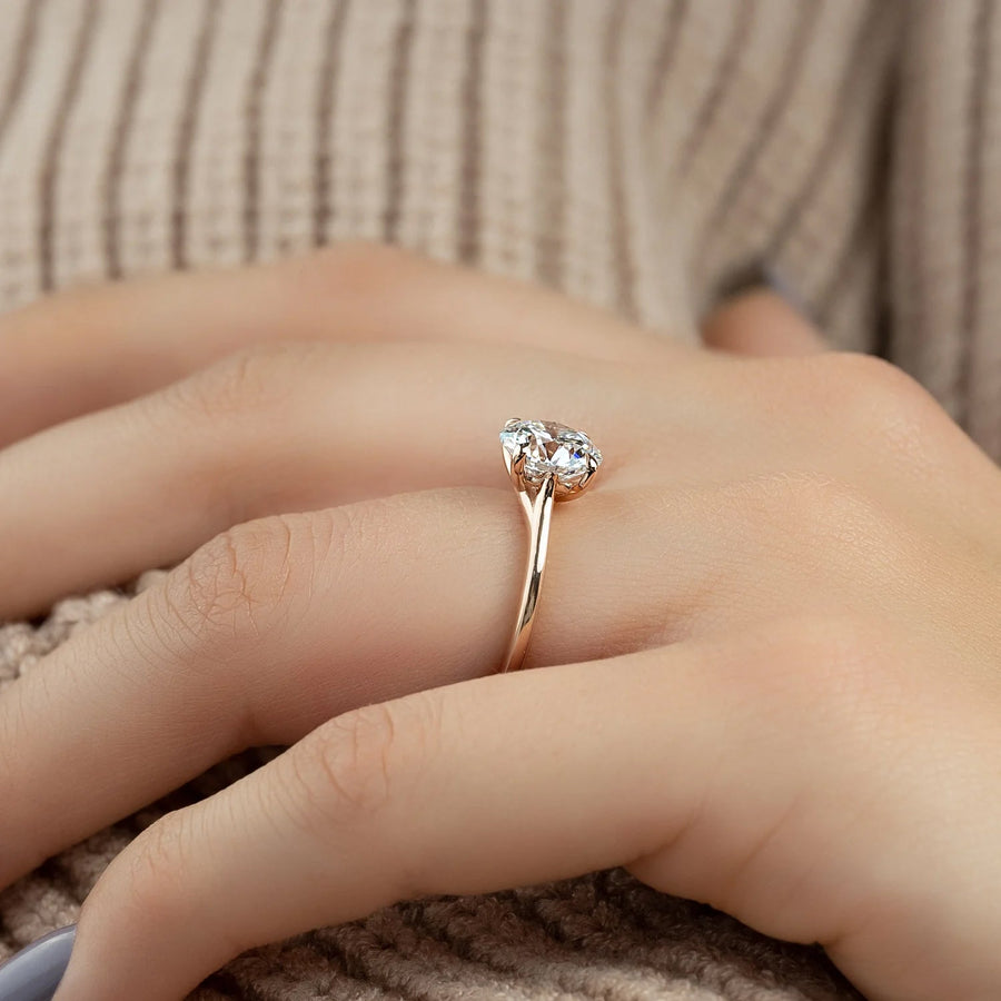  The Solitaire Lexie Round Moissanite Ring 14k Rose Gold 004 Final