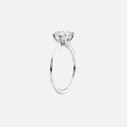  The Solitaire Lexie Round Moissanite Ring 18k White Gold 002