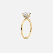  The Solitaire Lily Oval Moissanite Ring 18k Yellow Gold 002