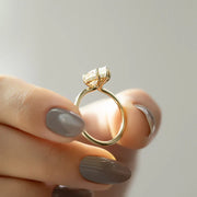  The Solitaire Lily Pear Moissanite Ring 14k Yellow Gold 005 Final