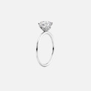  The Solitaire Lily Princess Moissanite Ring 18k White Gold 002