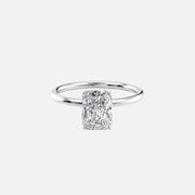  The Solitaire Lily Radiant Moissanite Ring 14k White Gold 001