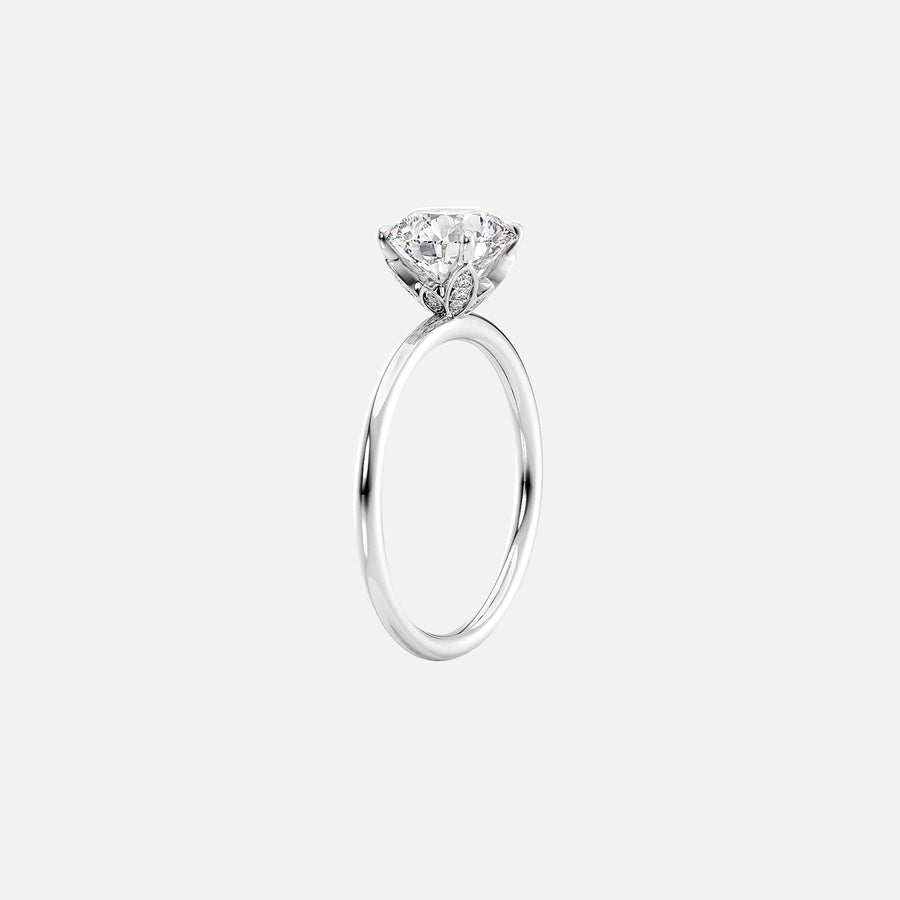  The Solitaire Lily Radiant Moissanite Ring 18k White Gold 002