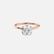  The Solitaire Lily Round Lab Diamond Ring 14k Rose Gold 001
