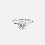  The Solitaire Lily Round Lab Diamond Ring 14k White Gold 001