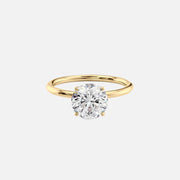  The Solitaire Lily Round Lab Diamond Ring 18k Yellow Gold 001