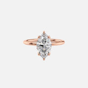  The Solitaire Lisa Marquise Lab Diamond Ring 14k Rose Gold 001