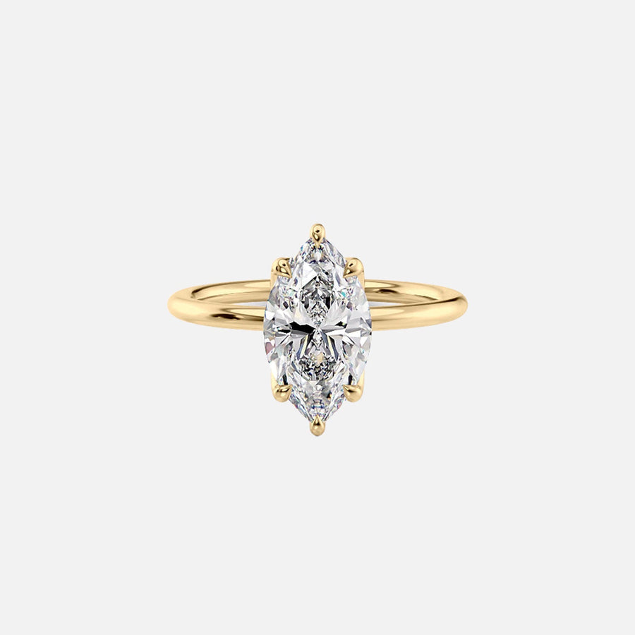  The Solitaire Lisa Marquise Lab Diamond Ring 18k Yellow Gold 001