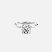  The Solitaire Lisa Round Lab Diamond Ring 18k White Gold 001