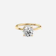  The Solitaire Lisa Round Lab Diamond Ring 18k Yellow Gold 001