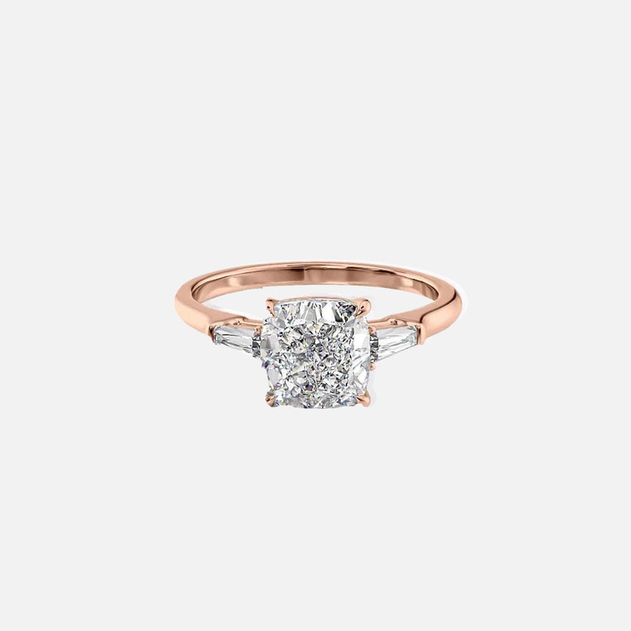  The Solitaire Liv Cushion Lab Diamond Ring 14k Rose Gold 001