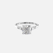  The Solitaire Liv Cushion Lab Diamond Ring 14k White Gold 001