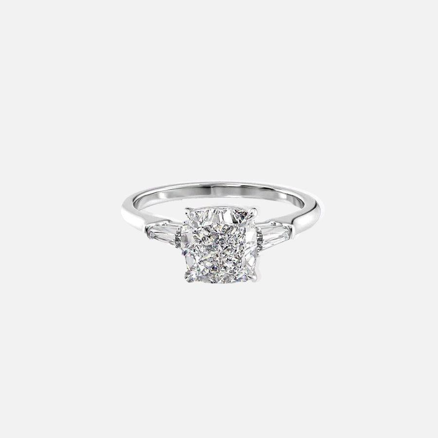  The Solitaire Liv Cushion Lab Diamond Ring 18k White Gold 001