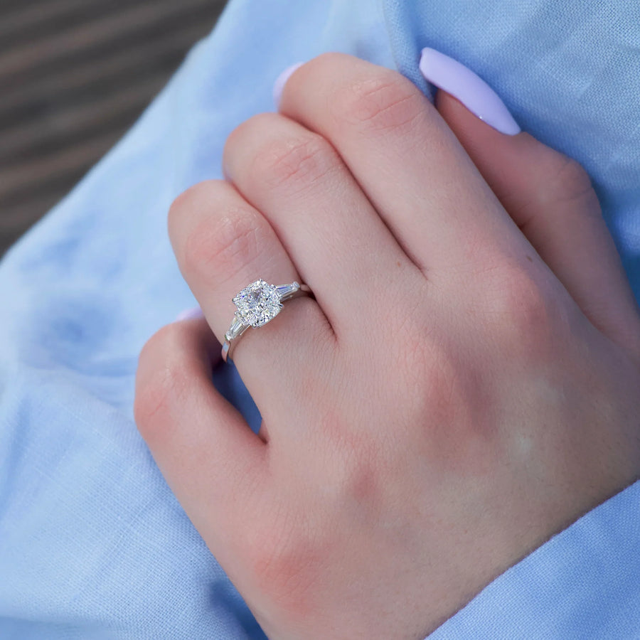  The Solitaire Liv Cushion Moissanite Ring 14k White Gold 003 Final