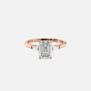  The Solitaire Liv Emerald Lab Diamond Ring 14k Rose Gold 001