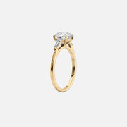  The Solitaire Liv Emerald Moissanite Ring 14k Yello Gold 002