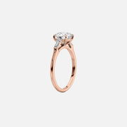  The Solitaire Liv Emerald Moissanite Ring 18k Rose Gold 002