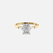  The Solitaire Liv Emerald Moissanite Ring 18k Yellow Gold 001