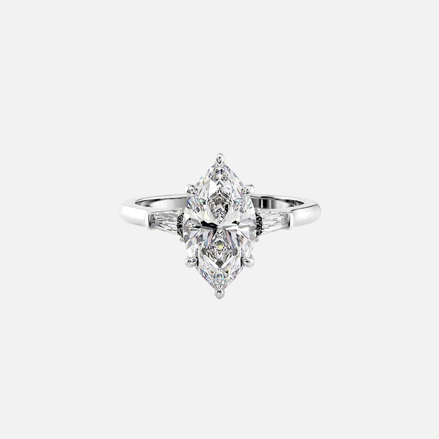  The Solitaire Liv Marquise Lab Diamond Ring 14k White Gold 001