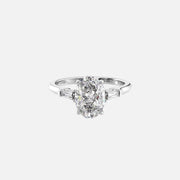 The Solitaire Liv Oval Lab Diamond Ring 18k White Gold 001