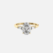 The Solitaire Liv Oval Moissanite Ring 14k Yellow Gold 001