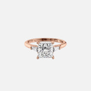  The Solitaire Liv Princess Lab Diamond Ring 14k Rose Gold 001