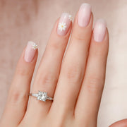  The Solitaire Liv Princess Moissanite Ring 18k White Gold 004 Final