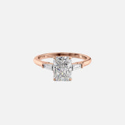  The Solitaire Liv Radiant Lab Diamond Ring 14k Rose Gold 001