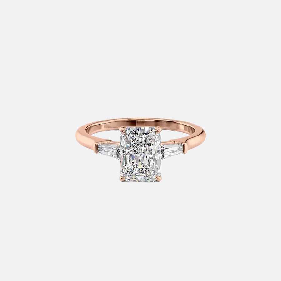  The Solitaire Liv Radiant Lab Diamond Ring 14k Rose Gold 001