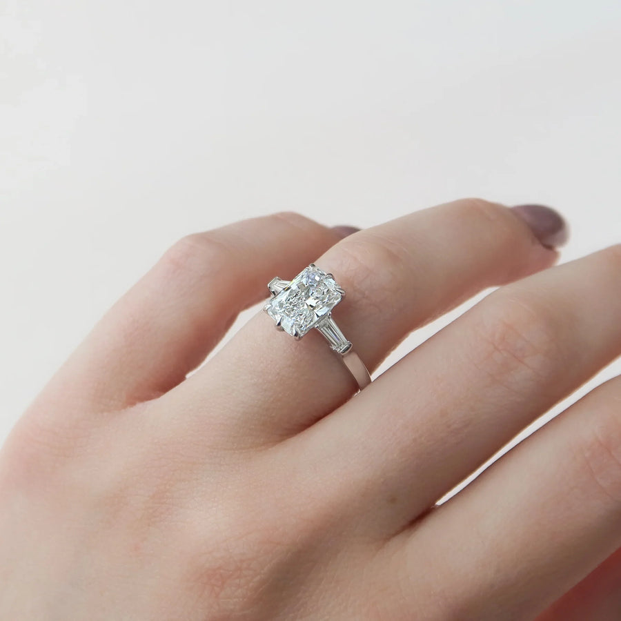  The Solitaire Liv Radiant Lab Diamond Ring 14k Yellow Gold 004