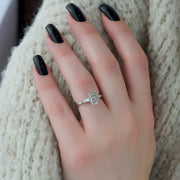  The Solitaire Liv Radiant Moissanite Ring 18k White Gold 003 Final