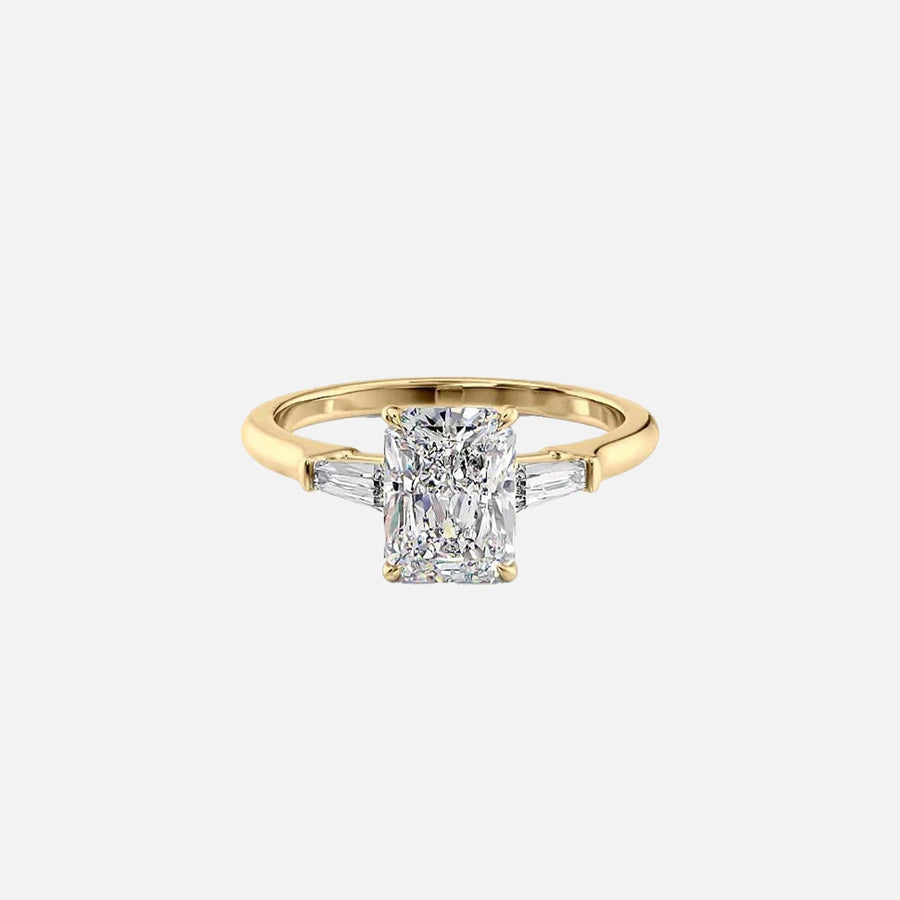  The Solitaire Liv Radiant Moissanite Ring 18k Yellow Gold 001