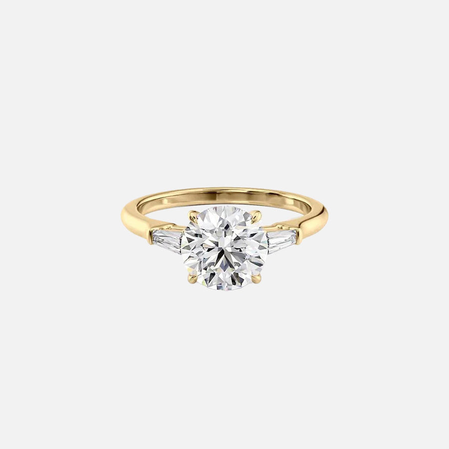  The Solitaire Liv Round Lab Diamond Ring 18k Yellow Gold 001