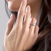 The Solitaire Low Profile Kamellie Emerald Lab Diamond Ring 18k White Gold 004