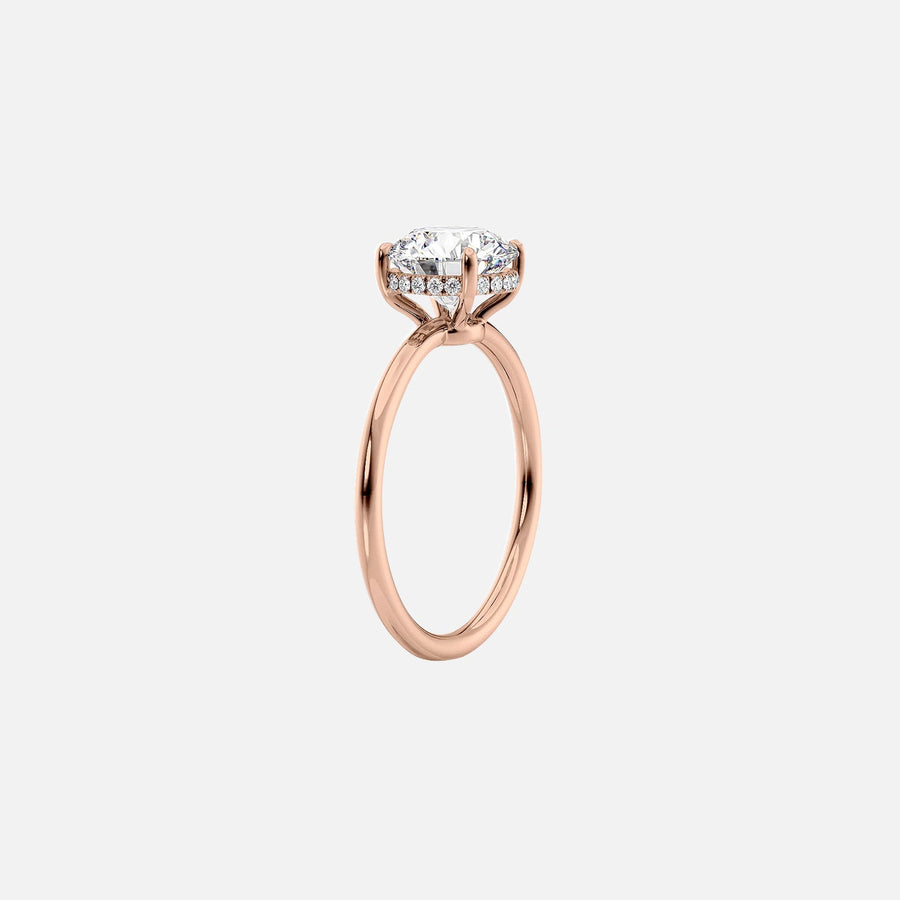  The Solitaire Low Profile Kamellie Marquise Moissanite Ring 18k Rose Gold 002