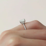  The Solitaire Low Profile Kamellie Princess Moissanite Ring 14k White Gold 006 Final