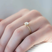  The Solitaire Low Profile Kamellie Round Moissanite Ring 14k Yellow Gold 005 Final