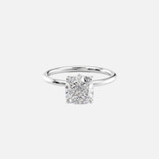  The Solitaire Luna Cushion Lab Diamond Ring 18k White Gold 001