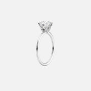  The Solitaire Luna Emerald Moissanite Ring 18k White Gold 002
