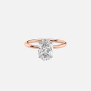  The Solitaire Luna Oval Lab Diamond Ring 14k Rose Gold 001