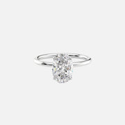  The Solitaire Luna Oval Lab Diamond Ring 14k White Gold 001
